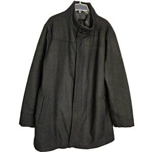 Vintage Structure Men's Wool Blend Heavly Lined Outdoor Pea Coat Size XXL/EEG